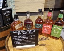2025_JackDaniels-07 These are the whiskeys that we sampled at the conclusion of the tour.